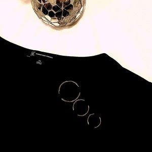 I.N.C. International Concepts 2x Cut Out detail black wash and wear blouse